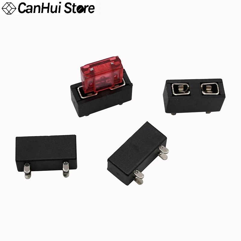 Portafusibles de hoja de coche, 5 piezas, Micro, pequeño, mediano, 250V, 4 pines, Clip de plástico, asiento, PCB, montaje en Panel, bloques de seguro de seguridad - imagen 5