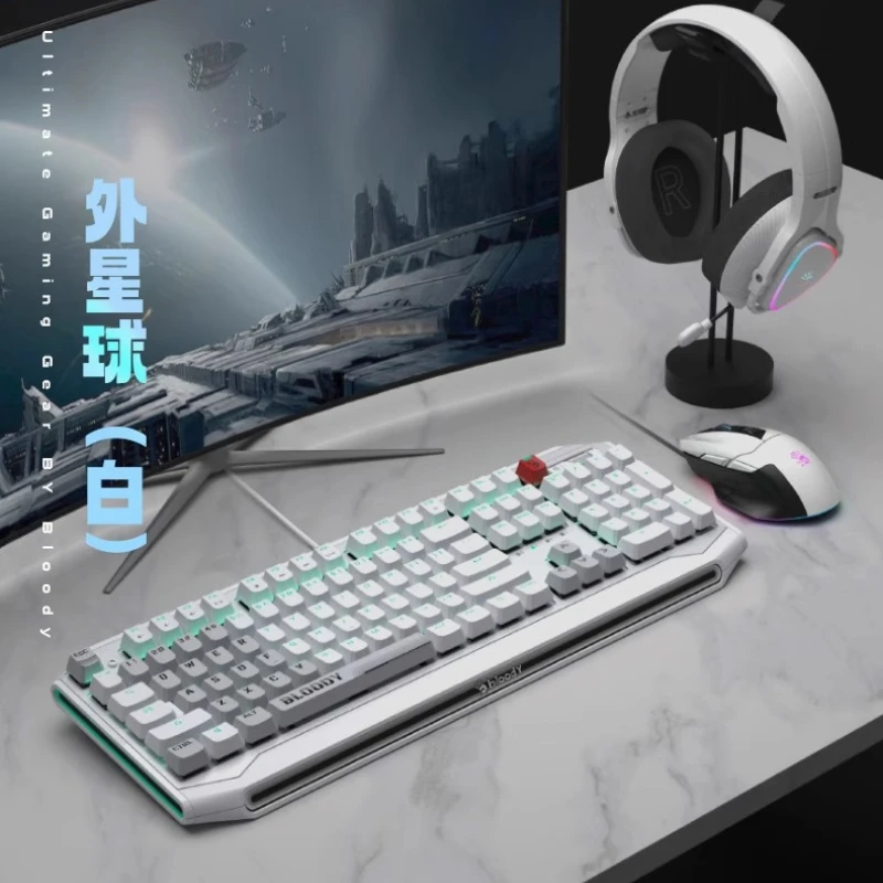 A4Tech Bloody B980 generación 3 té teclado mecánico de eje óptico para juegos e-sports PC Ultimate Valorant Gear regalo de cumpleaños - imagen 5