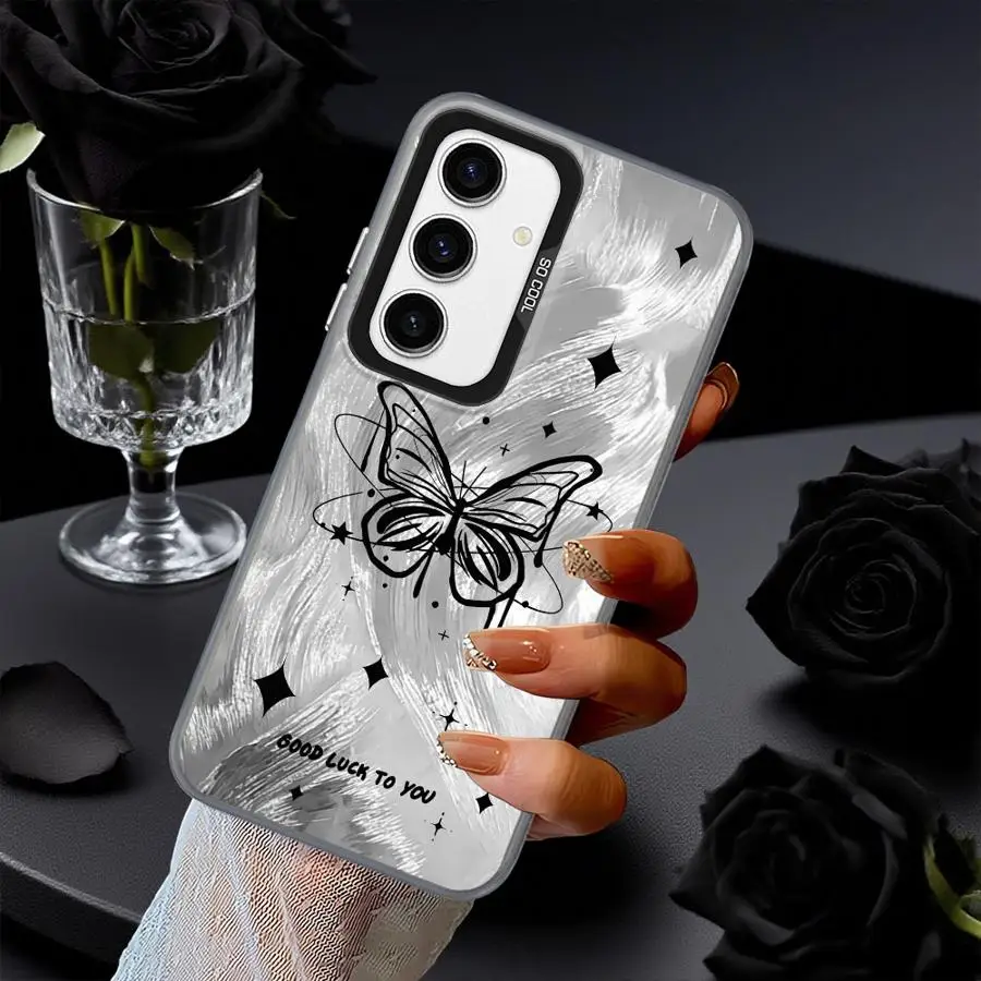 Funda para Samsung Galaxy A33 A34 A22 A52 A73 A36 A32 A23 A25 A26 A53 A24 funda trasera para teléfono arte hermosa mariposa - imagen 3