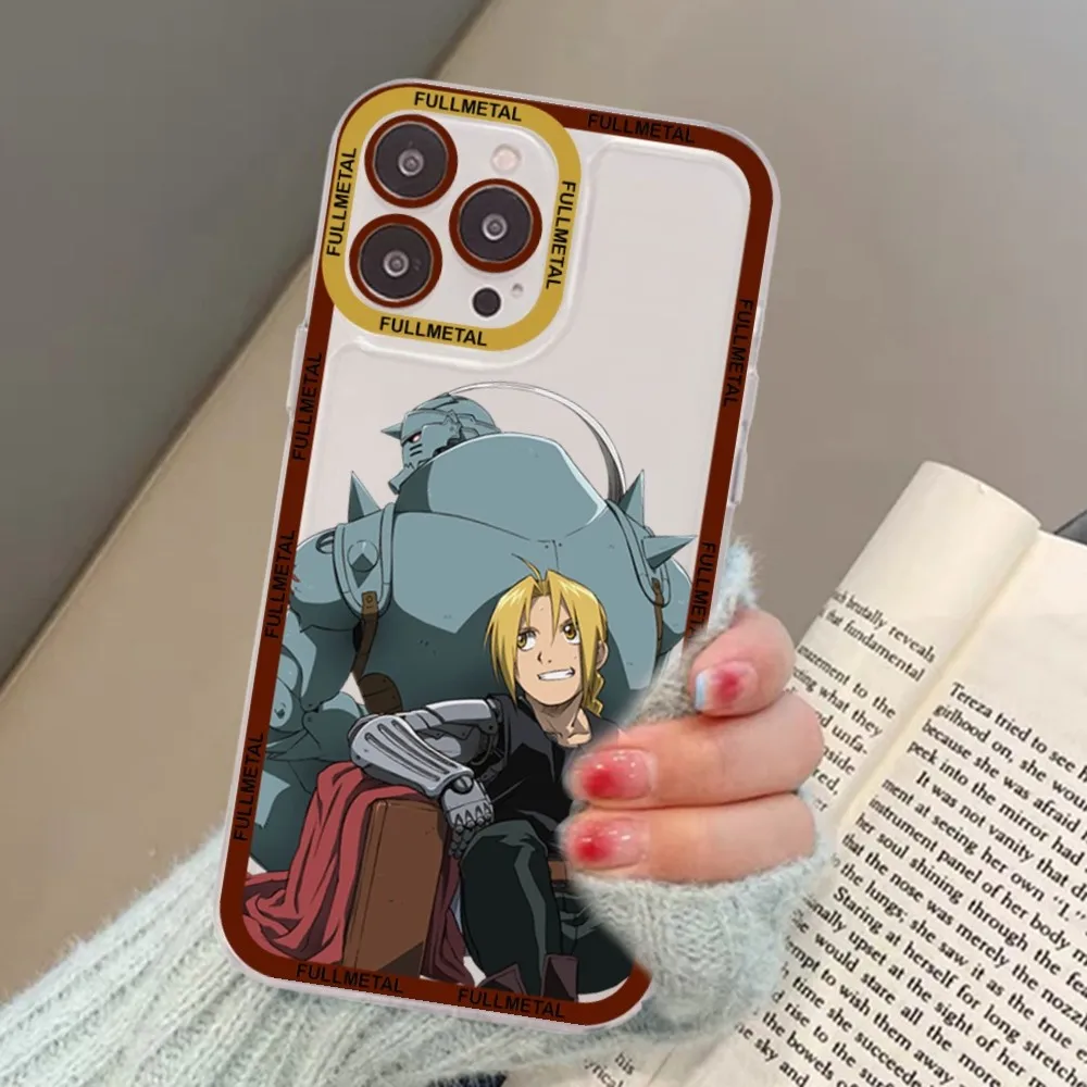 Amine Funda de teléfono Fullmetal Alchemist para Samsung S 20 21 22 23 lite plus, ultra transparente - imagen 4