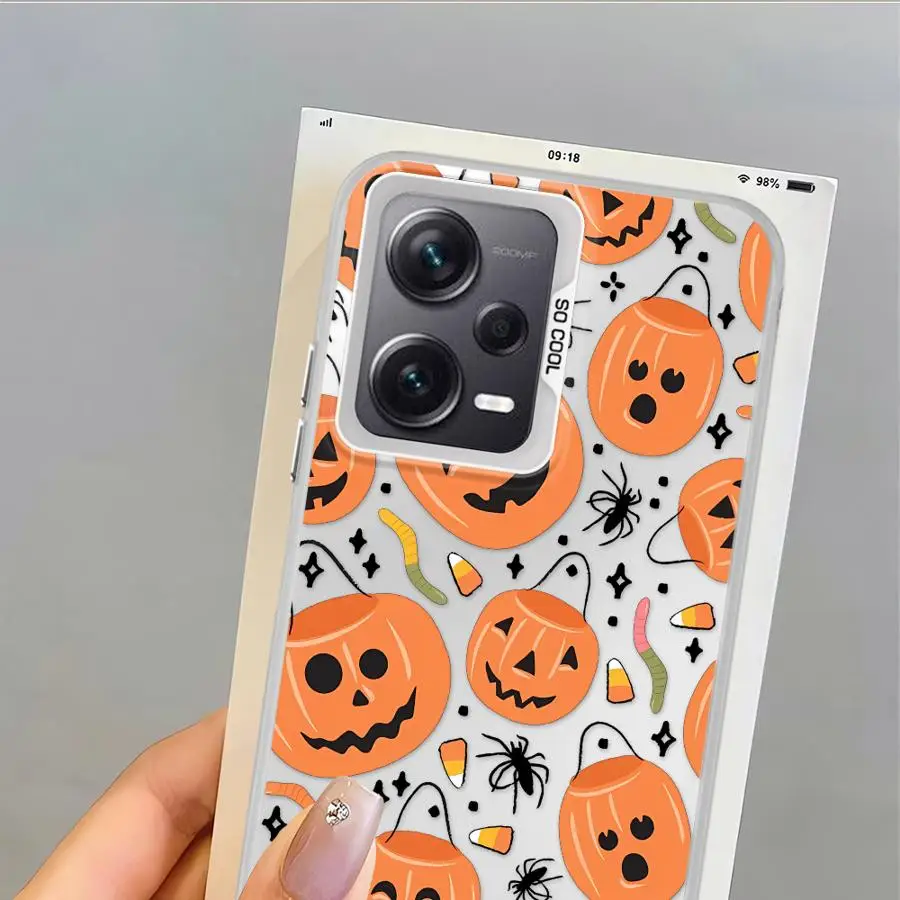 Funda trasera para teléfono Xiaomi Mi 13T 11 Lite 12T Pro, gato calabaza de Halloween a la moda - imagen 4