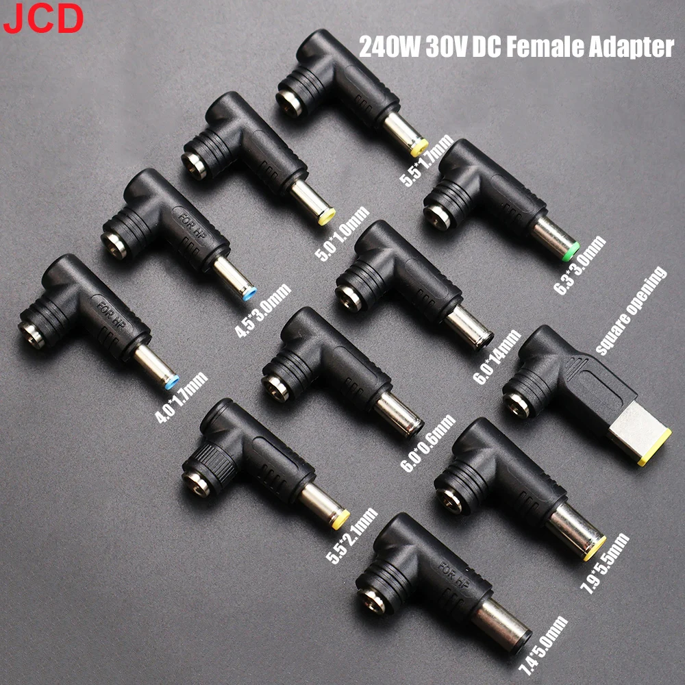 Conector adaptador de corriente CC Universal de 240W 5,5x2,5mm a 7,9x5,5 7,4x5,0 6,5x4,4 6,0x3,7 5,0x3,0 enchufe convertidor de cargador para ordenador portátil ﻿ - imagen 2