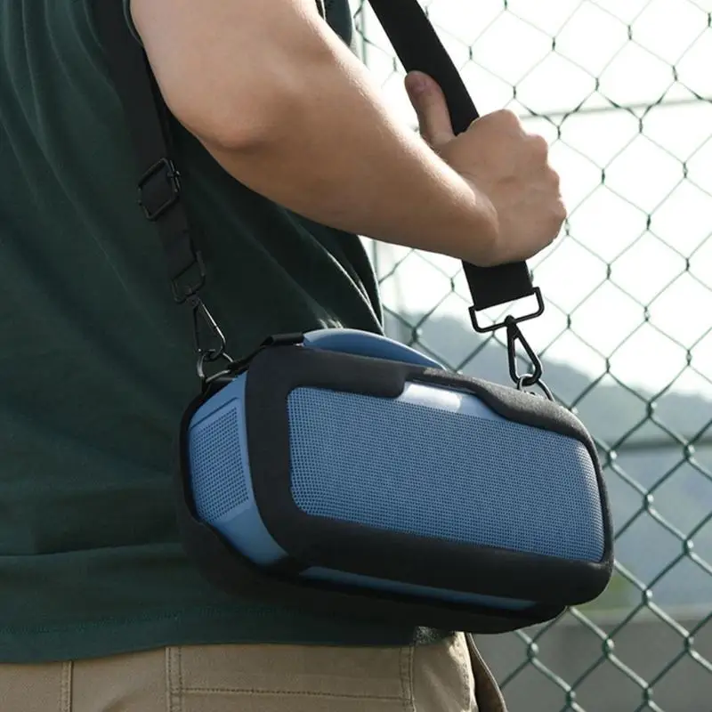 Altavoz R53C Viajes que transportan caja protectora piel para caja sonido inalámbrica Caja transporte con acolchado - imagen 2