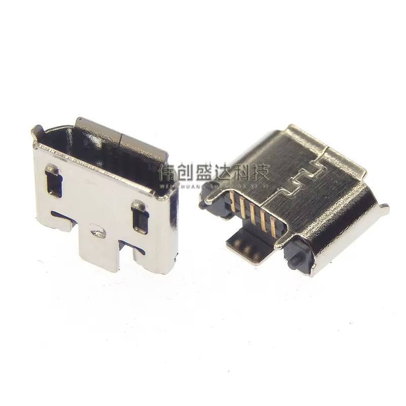 Conector Micro USB Hembra Vertical para Carga y Sincronización - imagen 3