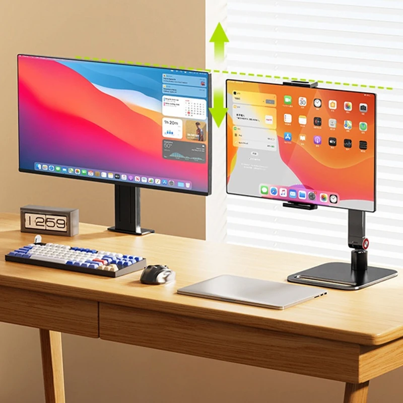 Soporte de Monitor portátil para pantalla de 12-17,3 pulgadas, abrazadera de escritorio expandible ajustable, sin perforación, Vesa, teléfono, portátil, juegos - imagen 4