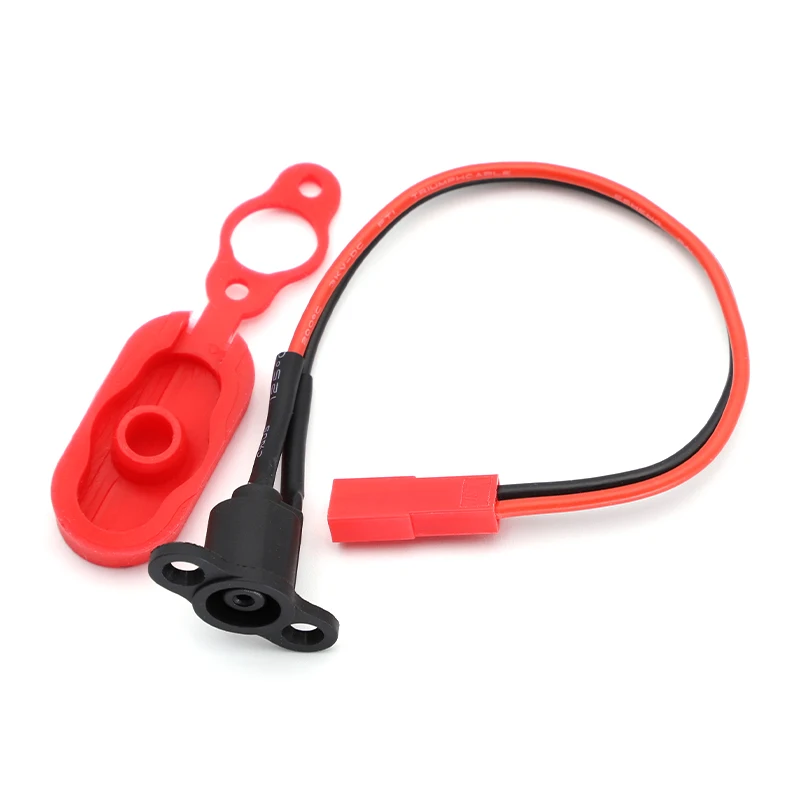 1 Juego de Cable de carga para patinete eléctrico, orificio de carga con cubierta impermeable, tapón antipolvo de silicona para accesorios Xiaomi M365 - imagen 3