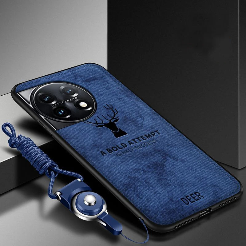 Para OnePlus 13 funda de silicona suave + tela dura ciervo funda protectora trasera para One Plus 13 oneplus13 12R 11 11R 10T Pro Shell