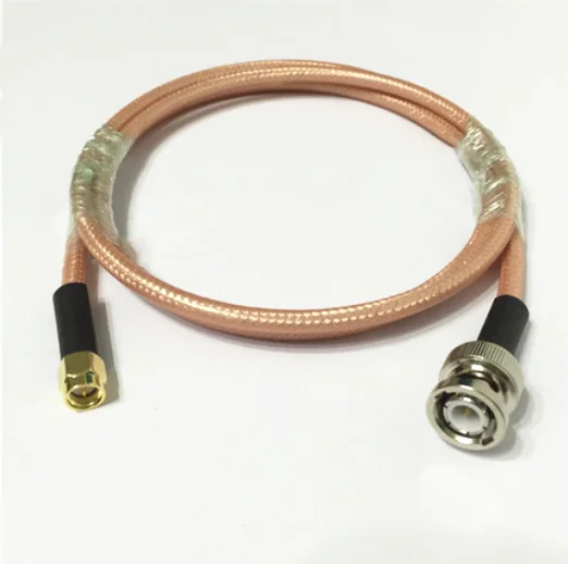 Cable coaxial RG400 SMA macho a BNC macho de baja pérdida 50 Ohm RF Coaxial RG400 Cable adaptador de cable de puente