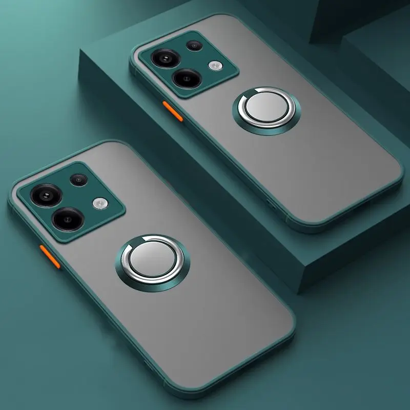 Funda rígida para Xiaomi POCO M6 Pro 4G, carcasa trasera protectora con anillo magnético, para teléfono POCO X6 Pro M6pro