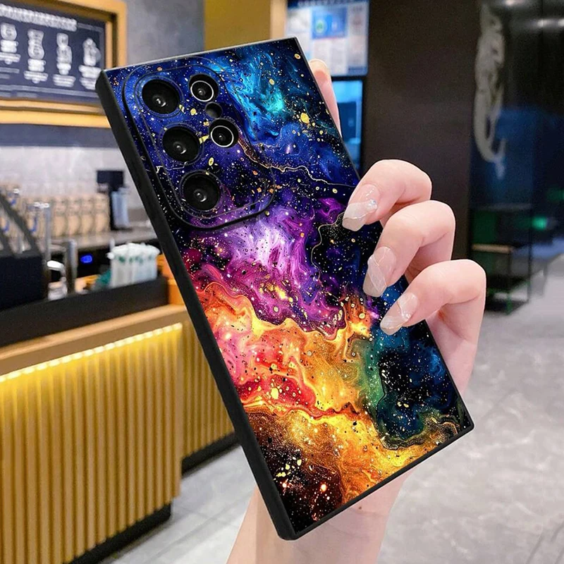 Funda de teléfono con diseño de mármol azul a prueba de golpes para Samsung Galaxy S25 Ultra S24 FE S23 Plus S22 A56 A55 A54 A53 A36 A35 A34 A16 - imagen 2