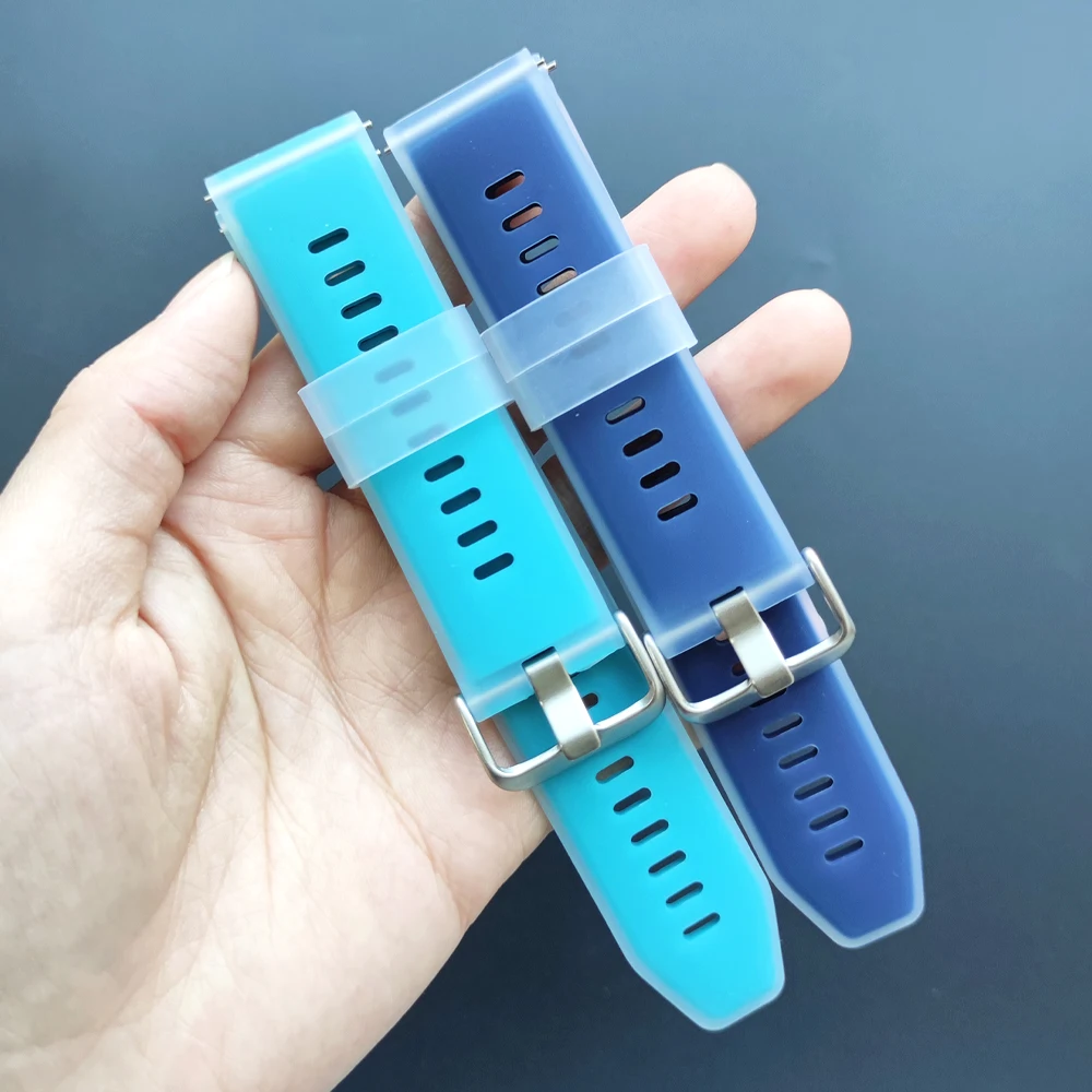 Correa de silicona de dos tonos de 22mm para Suunto RACE 2 S/Run/Ocean/Correa de reloj inteligente Vertical para pulseras Suunto 5 9 Peak Pro - imagen 2