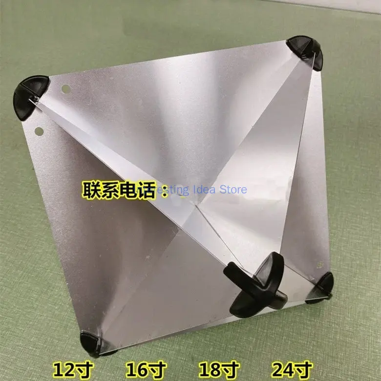 Reflector de esquina Reflector de aluminio/marino Reflector de múltiples caras de taladro de 12/16/18/24 pulgadas con soporte - imagen 2