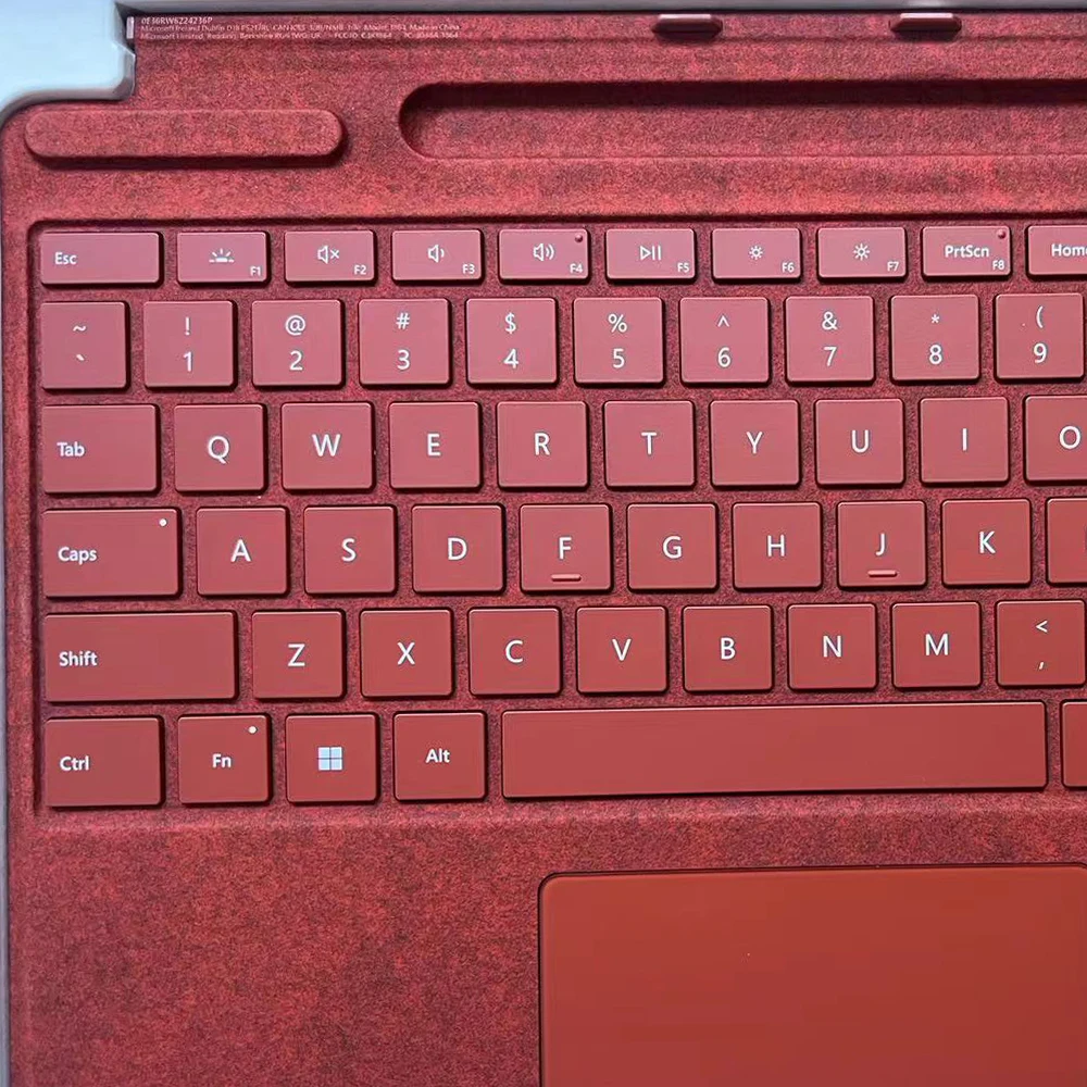 Teclado Trackpad retroiluminado en inglés AAA +++ para Microsoft Surface Pro 8 Pro 9 Pro X teclado de montaje Topcase con Trackpad rojo - imagen 4