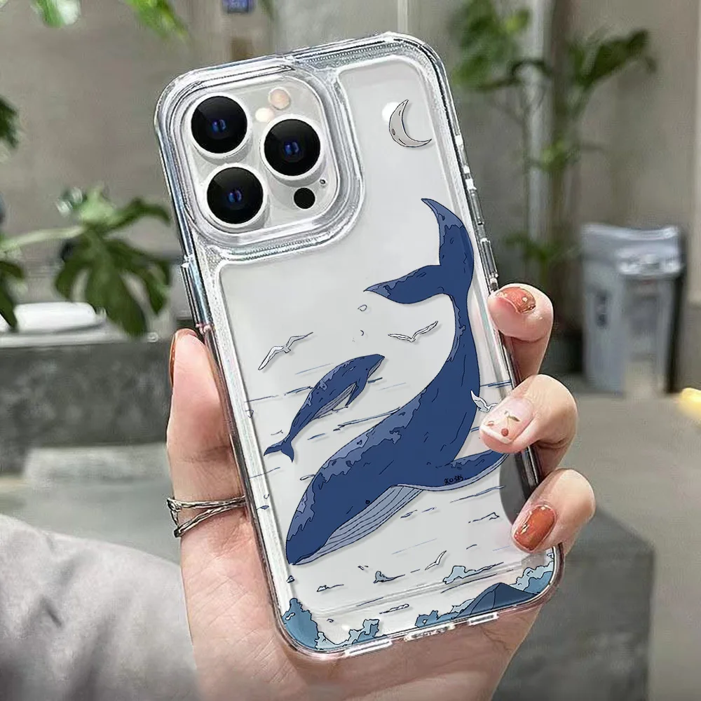 Funda pintada de tiburón para Samsung Galaxy S25, Funda A56 5G A16 A15 A55 A54 A53 A36 A35 A34 A26 S24 Ultra S23 FE S22 Plus, Funda suave - imagen 3