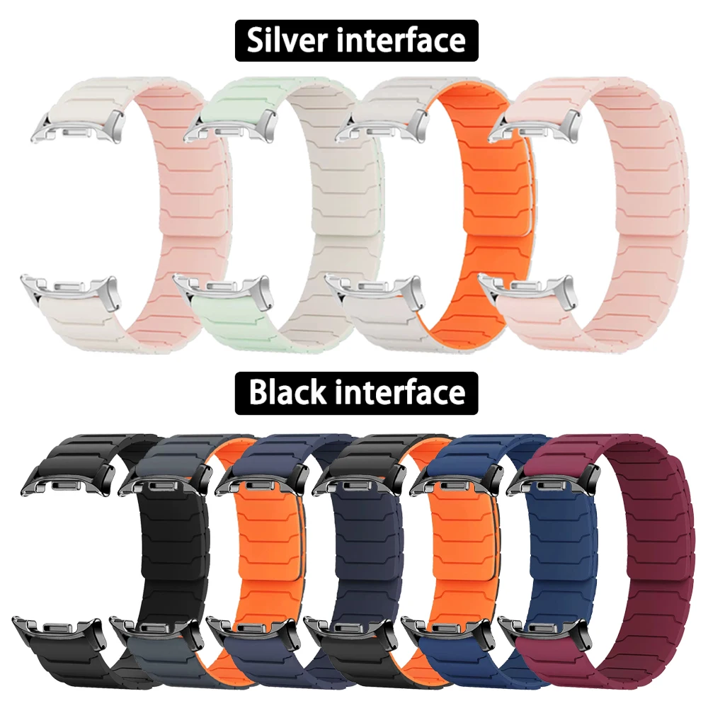 Bandas magnéticas para Samsung Galaxy Watch 8, 44mm, 40mm/8, correa clásica de silicona de 46mm para Galaxy Watch Ultra 2025, pulsera - imagen 5