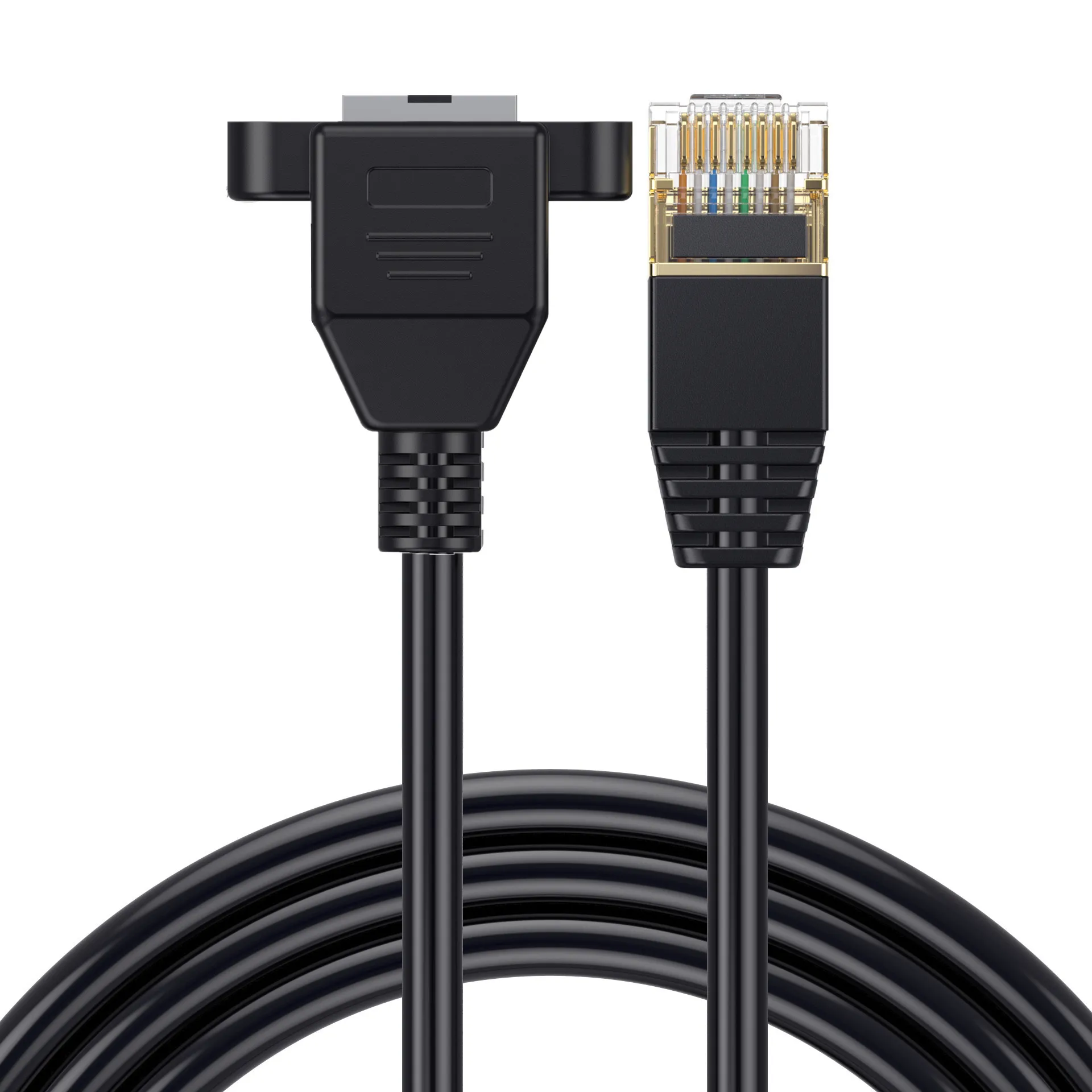 Cable Ethernet Cat8 40Gbps SSTP UTP Cable de red RJ45 para enrutador PC PS4 TV portátil - Cable Lan Cat7 con tornillo para la oreja - imagen 3