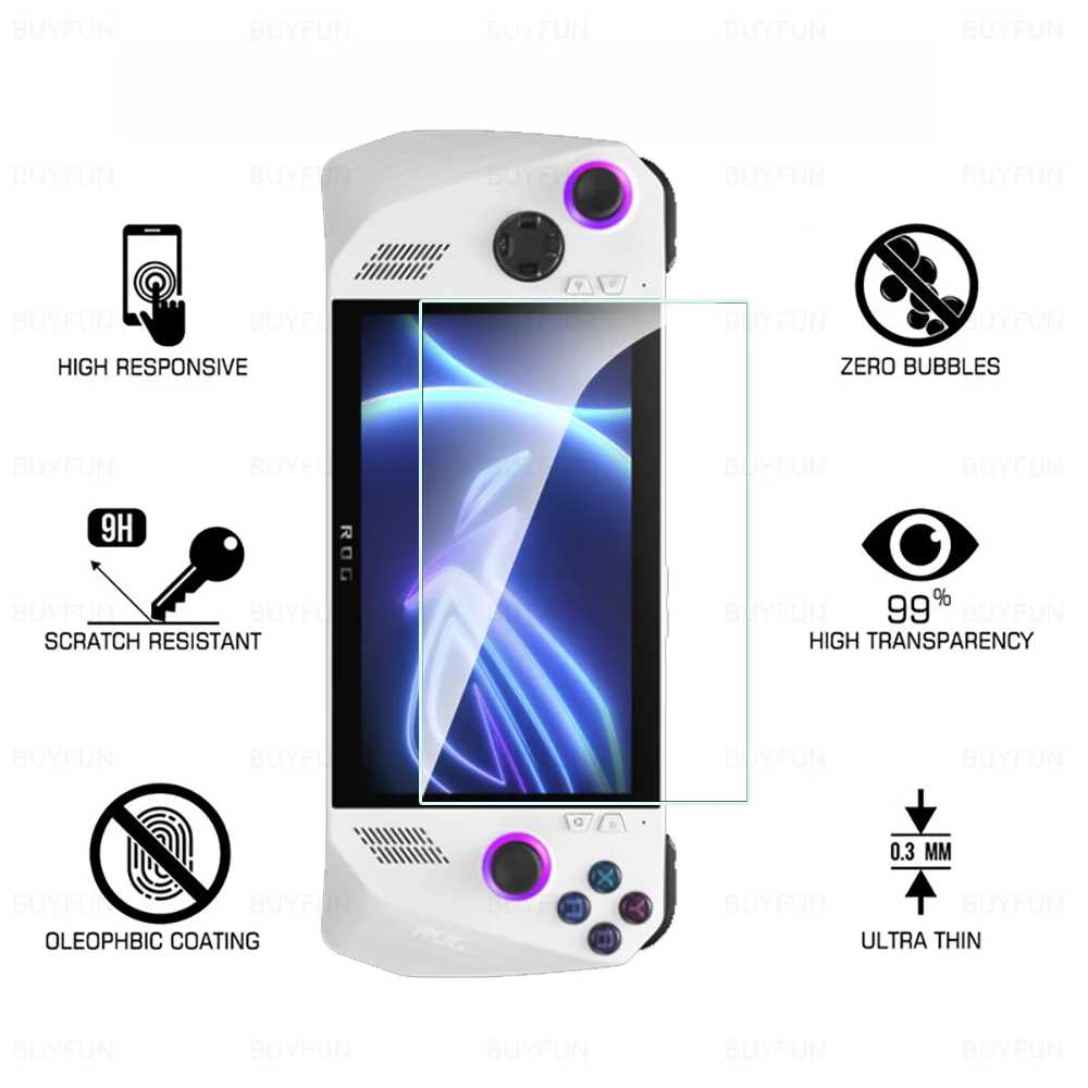 Vidrio Templado Protector para Asus ROG Ally, película protectora de pantalla para Asus ROG Ally rogely RC71L RC71X 2023 7,0 pulgadas, 2 uds. - imagen 2