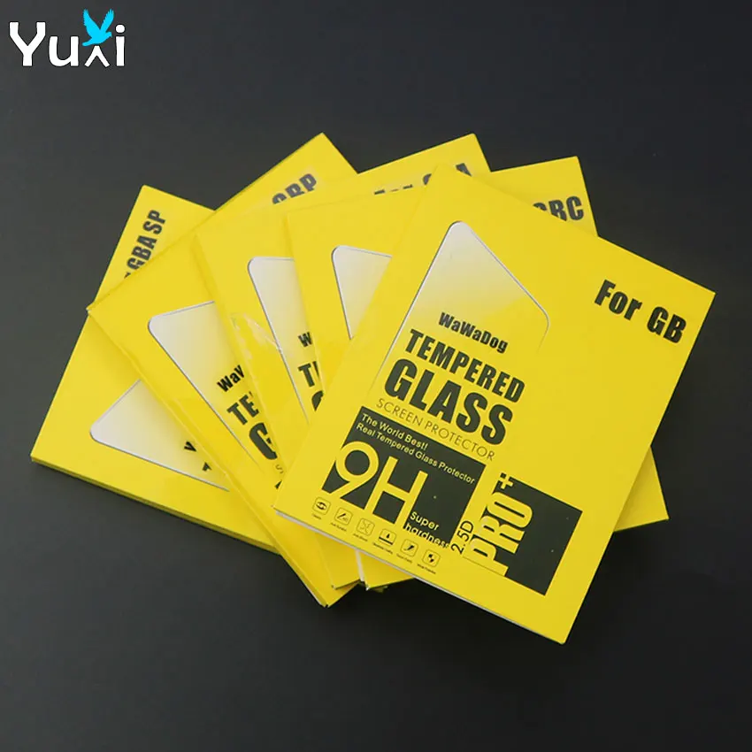 YuXi vidrio templado antiarañazos para Gameboy Advance Color para GB GBC GBA GBP GBA SP consola Protector de pantalla película protectora