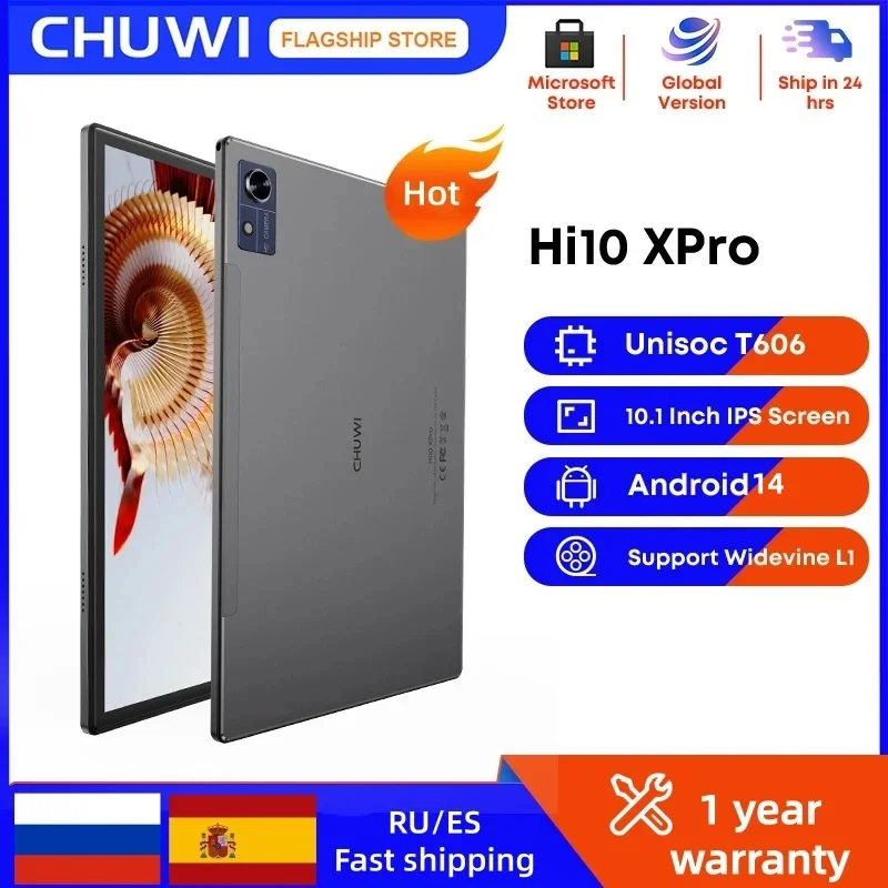 CHUWI Hi10X Pro tableta 4G LTE Android 14 Widevine L1 10,1 "IPS Core Unisoc T606 4GB RAM 128GB ROM tabletas 2,4G/5G Wifi 7000Mah - imagen 2