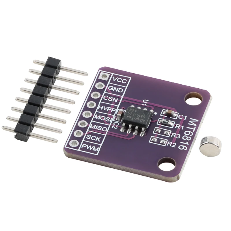 Codificador magnético de precisión de alta velocidad MT6816, módulo de Sensor de medición de posición de ángulo de inducción, placa de evaluación de prueba MT6701CT - imagen 2