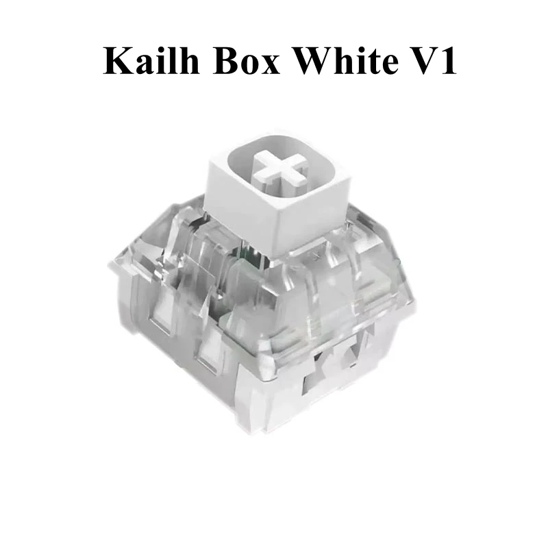 Kailh Box-interruptor táctil blanco V1, 3 pines, Kit de teclado mecánico personalizado, accesorios, sonido nítido, IP54, resistente al agua, RGB para juegos