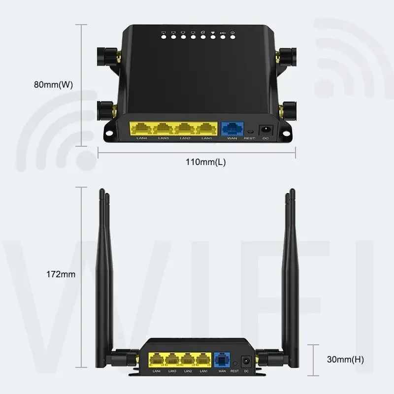 Enrutador Wifi 4G WE826, 300Mbps, módem 4g, ranura para tarjeta Sim, enrutador OS OpenWRT, extensor de rango Wifi 4 x LAN, punto de acceso Roteador - imagen 5