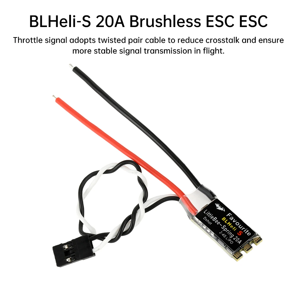 BLHeli-s FVT Little bee SPRING 20A 30A ESC sin escobillas 2-6S admite multicóptero DSHOT - imagen 4