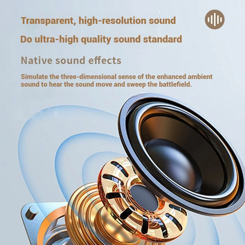 Auriculares Bluetooth inalámbricos para juegos sobre la oreja 360 ° Auriculares deportivos para jugadores con reducción de ruido y graves con sonido envolvente en micrófono HD - imagen 3