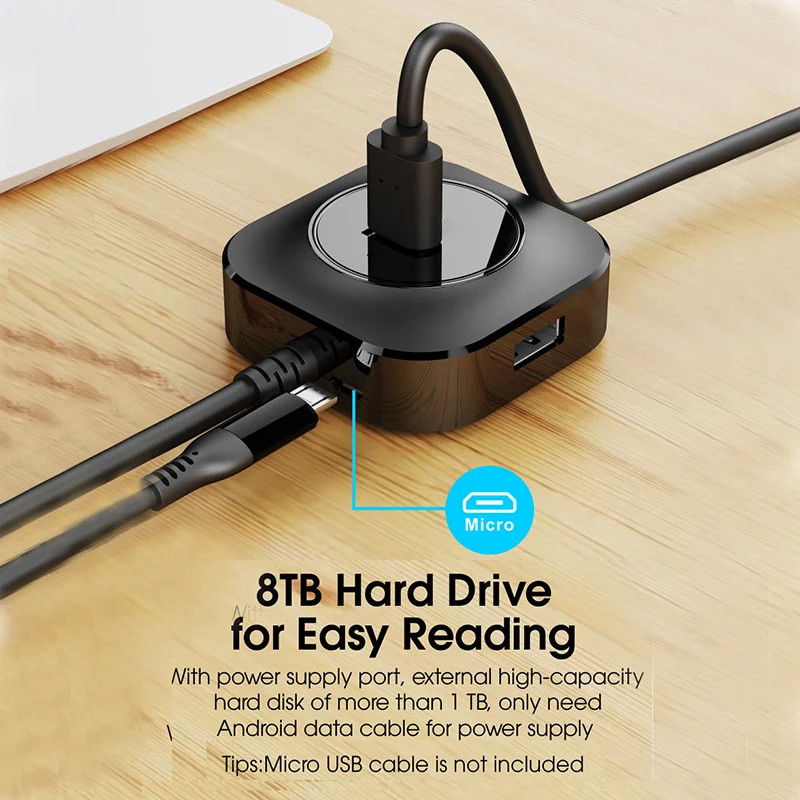 USB 3,0 2,0 HUB 4 puertos USB Cable divisor USB lector de tarjetas de disco teclado extensor de ratón portátil PC teléfono tableta base de carga - imagen 4