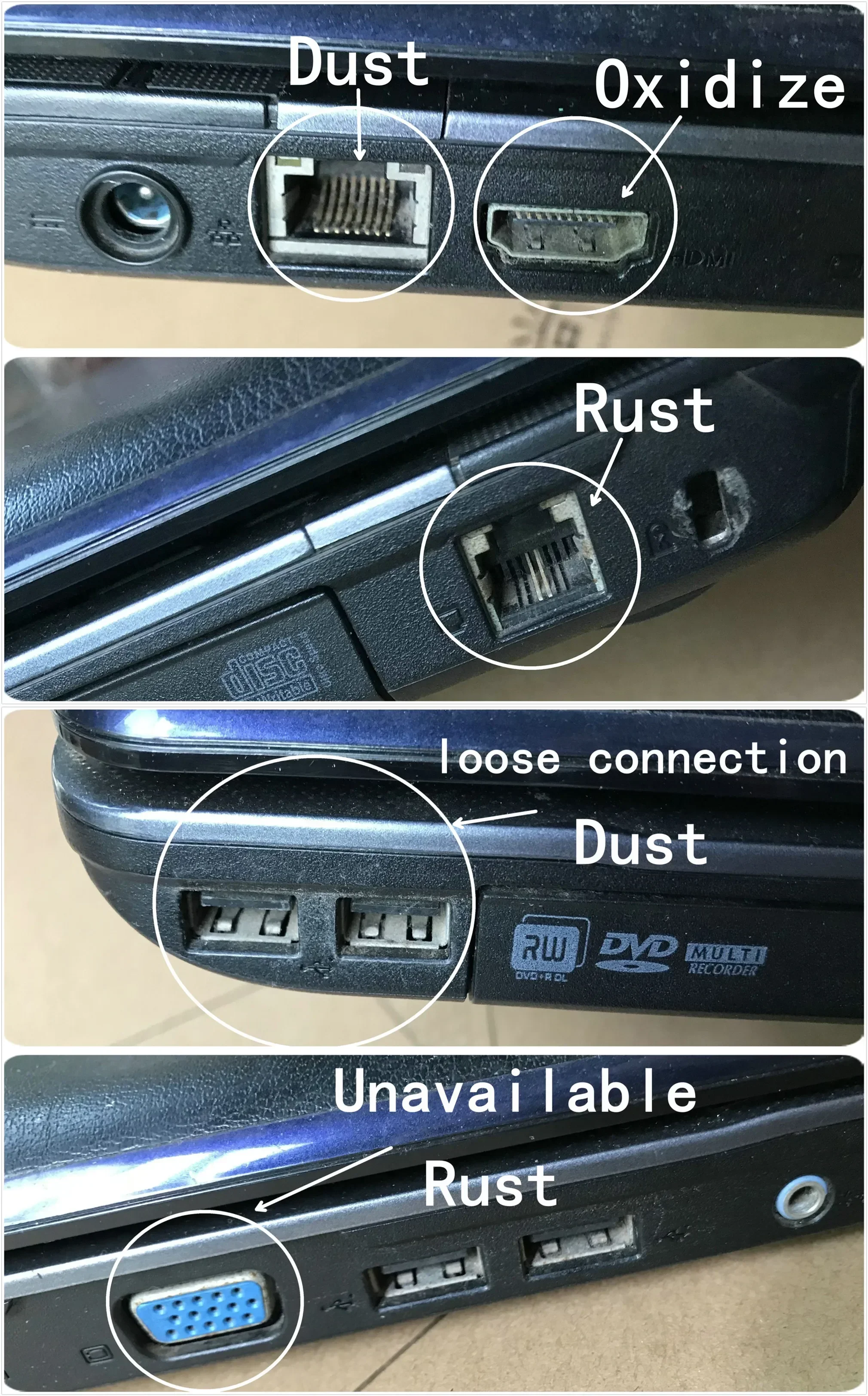 Cubierta de puerto de enchufe de silicona negra para ASUS ROG Strix G16 G614 G614J ROG Strix SCAR 2023 2024 G634 G834 GA503R GU603 FX507 FX607 - imagen 4