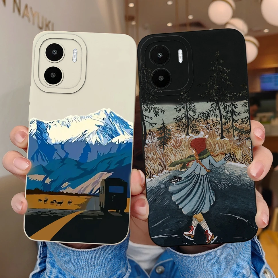 Funda suave de silicona líquida para Xiaomi Redmi A1 A2 Plus, carcasa suave de oso dulce para niña, RedmiA1 RedmiA2 A1 + A2 + funda de teléfono - imagen 3