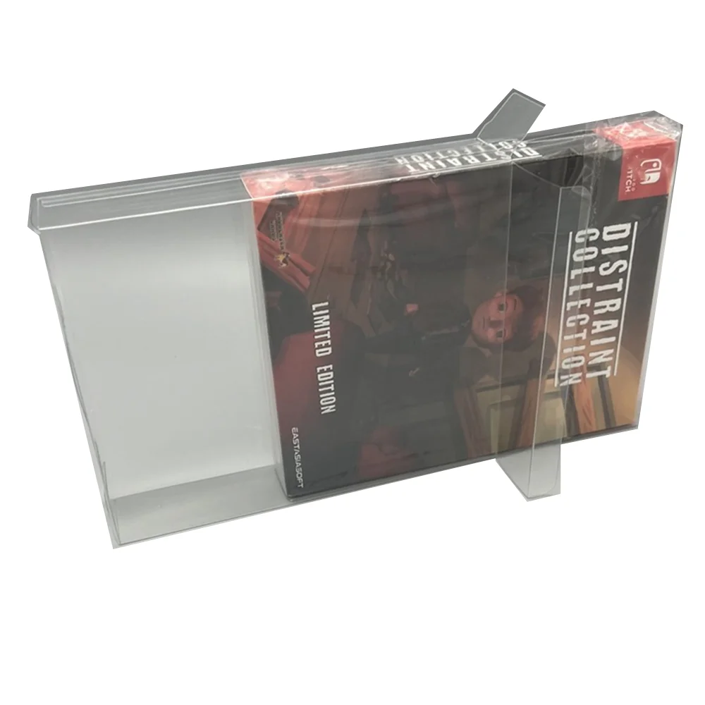 Protector de caja transparente, estuche de exhibición transparente, almacenamiento TEP, carcasa de juego para DISTRAINT/Nintendo Switch/NS