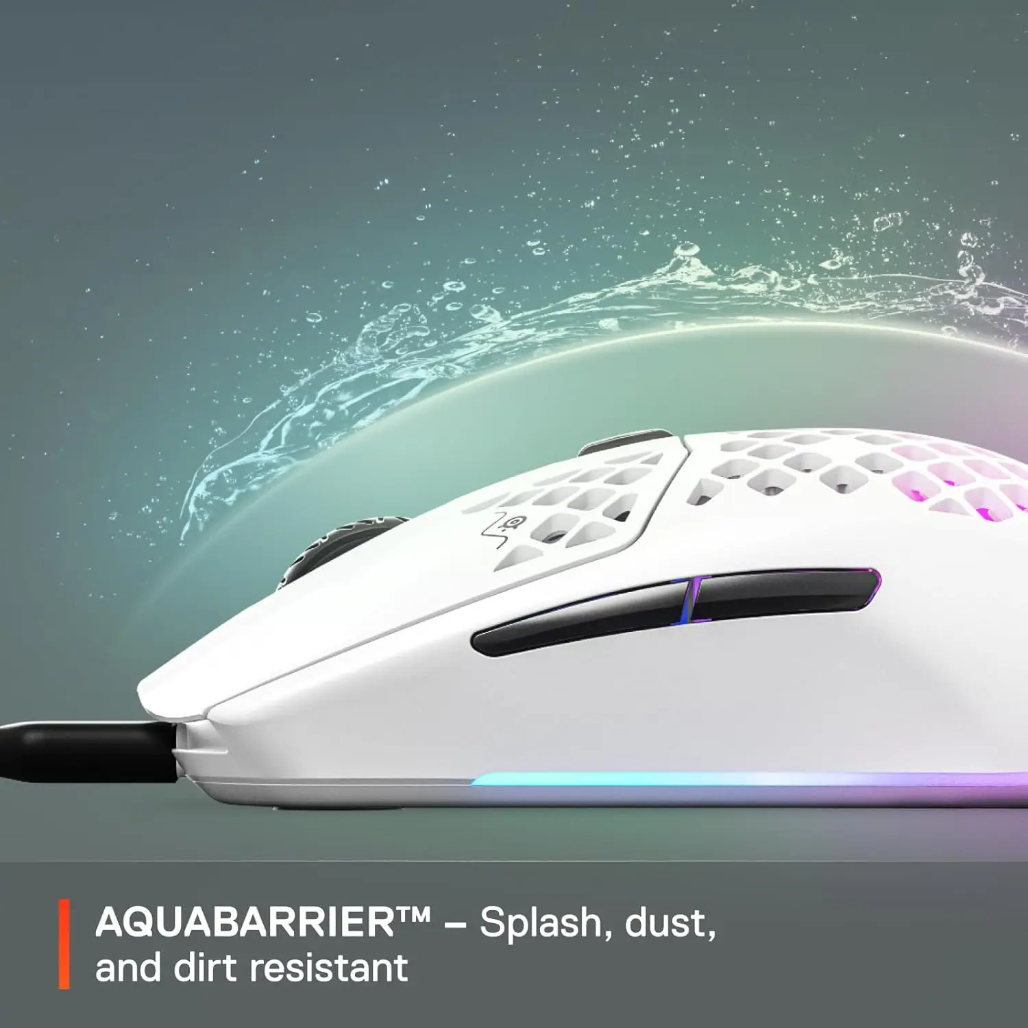 SteelSeries Aerox 3 - Ratón para juegos Holey RGB - Diseño ultraligero resistente al agua - Sensor óptico TrueMove Core de 8.500 DPI - imagen 4
