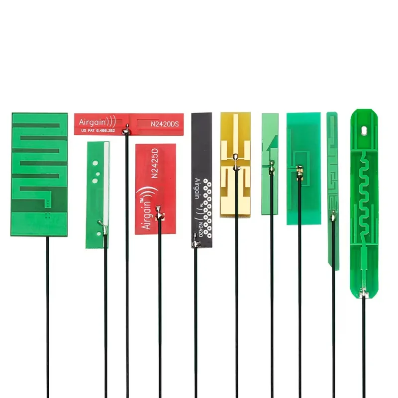 2 uds 2,4G 5,8G antena WIFi PCB integrada de doble banda para módulo Bluetooth ZigBee interfaz omnidireccional MHF1 Cable RG1.13 de 12cm