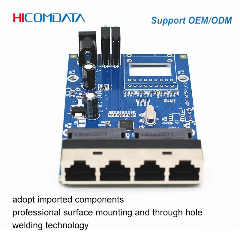 Puerto de fibra de 10/100M, convertidor multimedia 2/4 RJ45, PCB de modo único, 10/100M, 1F2E, 1F4E - imagen 5