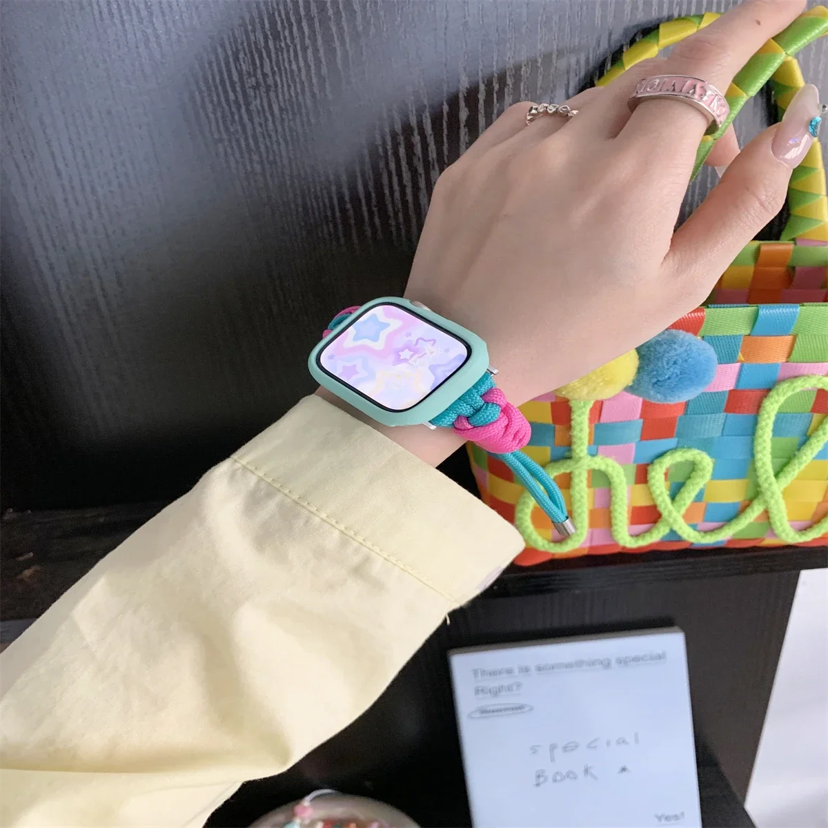 Correa de nailon trenzado para Apple Watch, deportes de ocio, 42/44/45/49mm, 38/40/41mm, para Apple Watch Series Ultra2 Se 9/8/7/6/5/4/3/21, 1 ud. - imagen 2