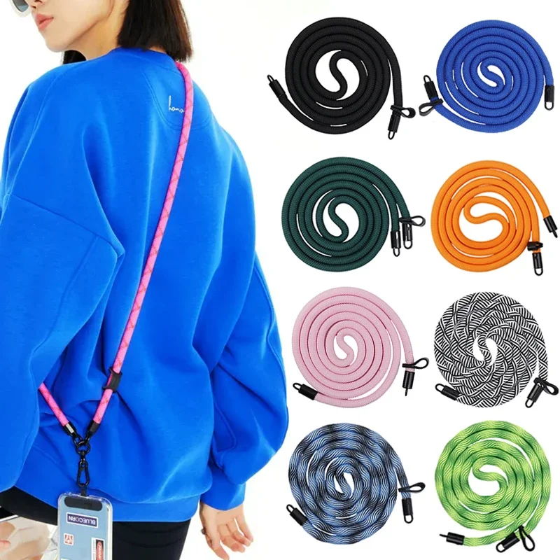Cordón cruzado Universal para teléfono, correa ajustable desmontable para el cuello, cierre, cuerda de seguridad, correas para los hombros, accesorios para teléfono móvil