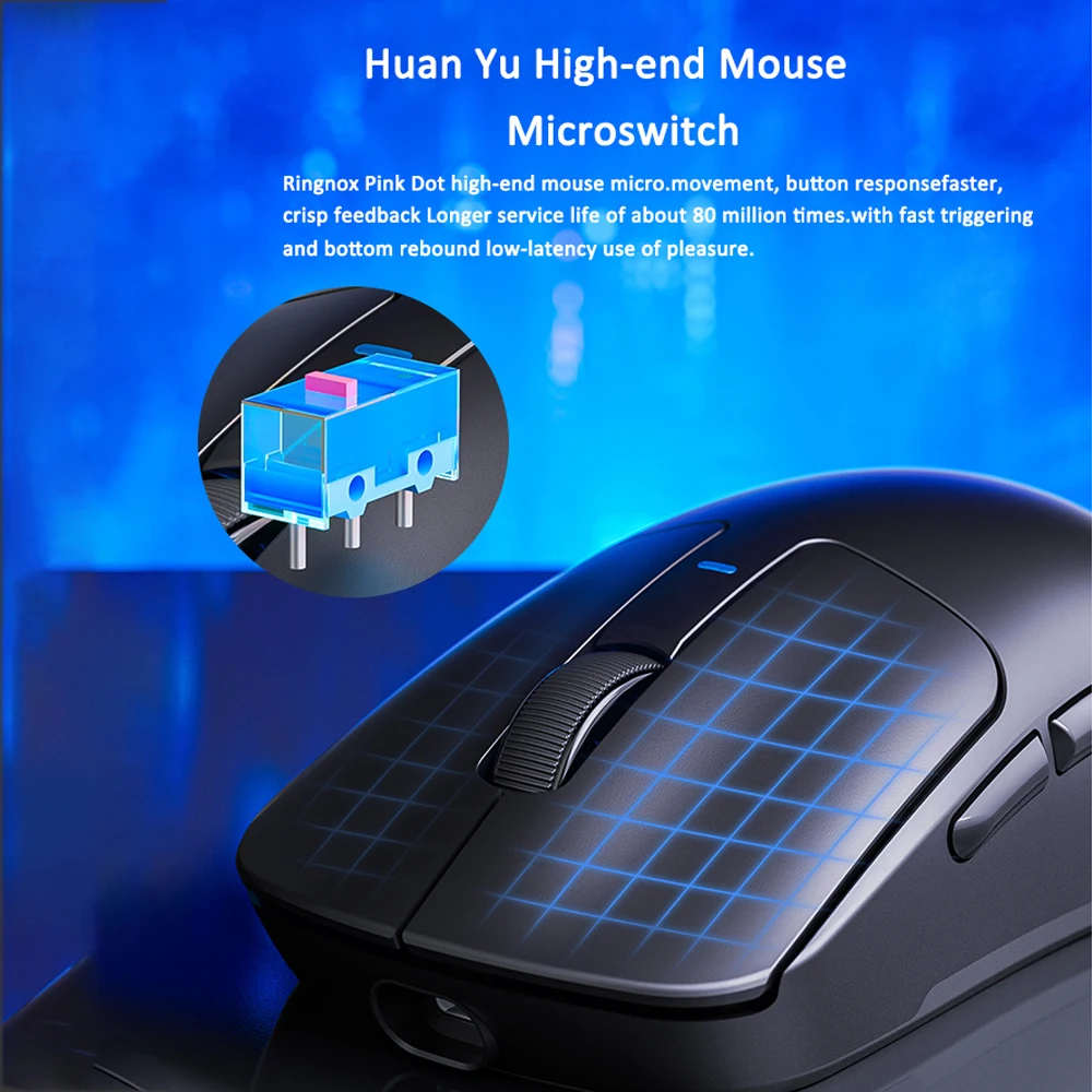 ​ ​ ​ ​ ​ ​ Ratón para juegos AULA SC680, ratón inalámbrico Bluetooth de tres modos 2,4G, ratón ligero de 26000DPI Paw3395 para jugadores de deportes electrónicos para PC - imagen 3