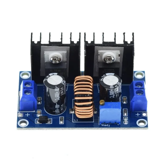 XH-M401-Módulo Buck XL4016E1, placa de voltaje ajustable de alta potencia CC, 8A grande con regulador, DC-DC - imagen 2