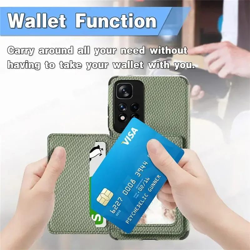 Para Xiaomi 12T 11T Pro Funda de cuero de fibra con tapa magnética para Xiaomi Mi 14T Pro 13 Pro 13T cartera tarjetero cubierta a prueba de golpes - imagen 5