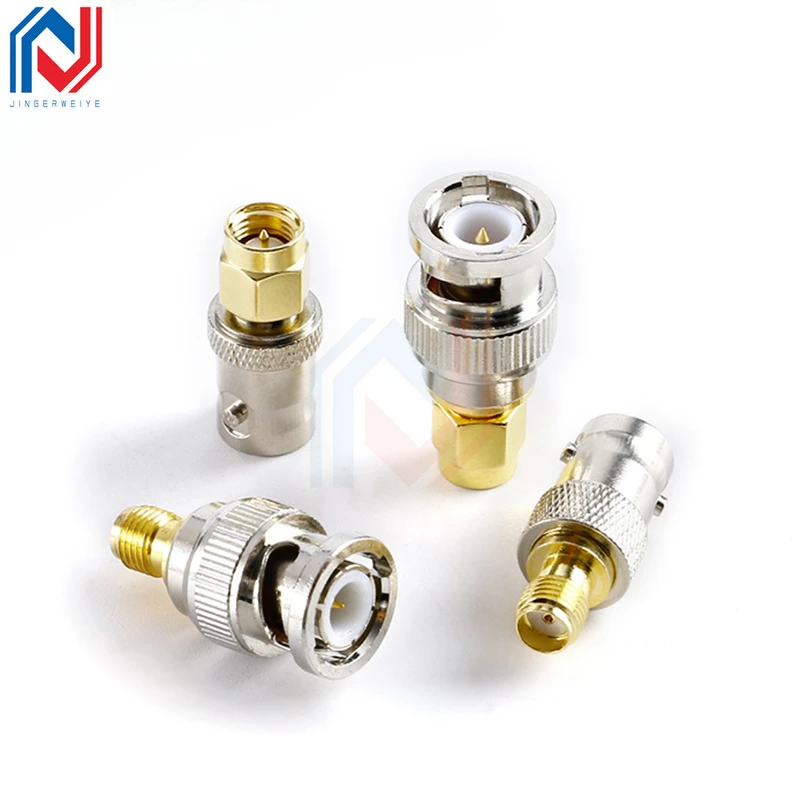 1 unids/lote conectores BNC a SMA adaptador SMA BNC macho a hembra para antena/Cable de extensión SMA a BNC Kits de conectores RF