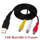 USB Male 3RCA Female