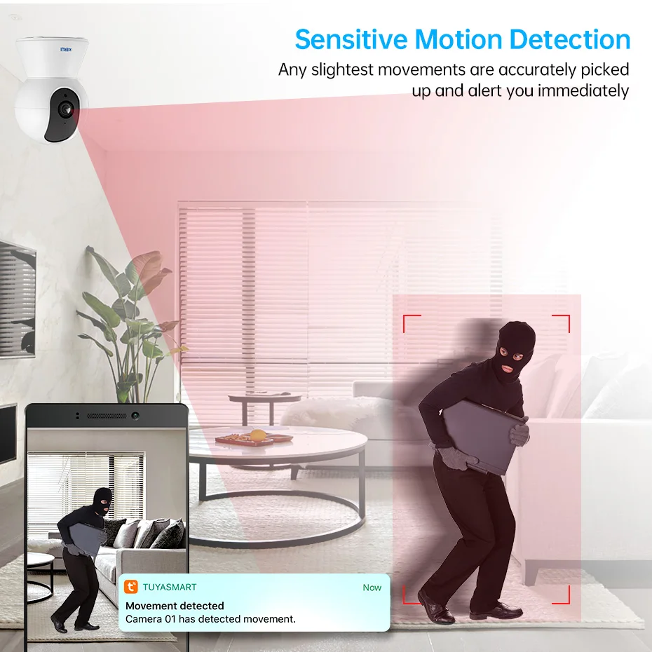 KERUI 5MP Cámara IP WiFi Interior Detección AI - imagen 2