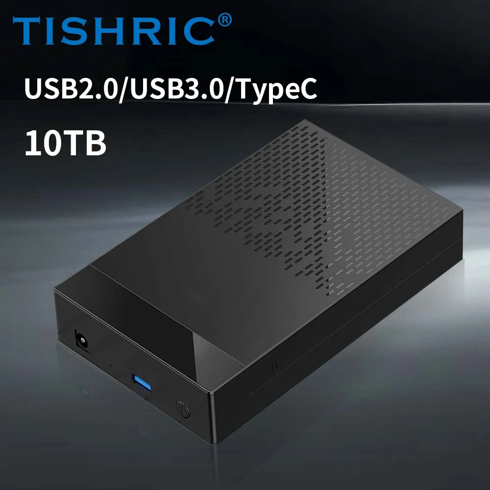 TISHRIC Caja de disco duro externo HDD para disco duro Estuche externo de 3,5 pulgadas con USB3.0 TypeC para juegos PC portátil PS5 /4 - imagen 5