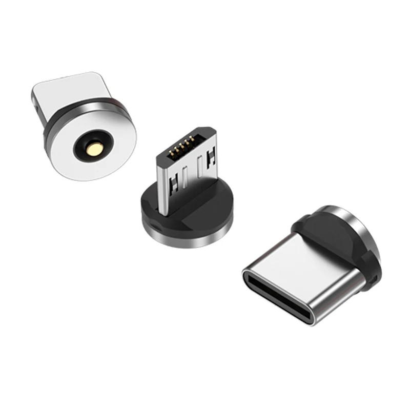 5 uds conector de clavija magnética Cable magnético redondo Universal tipo C Micro USB imán piezas de repuesto para teléfonos móviles - imagen 3