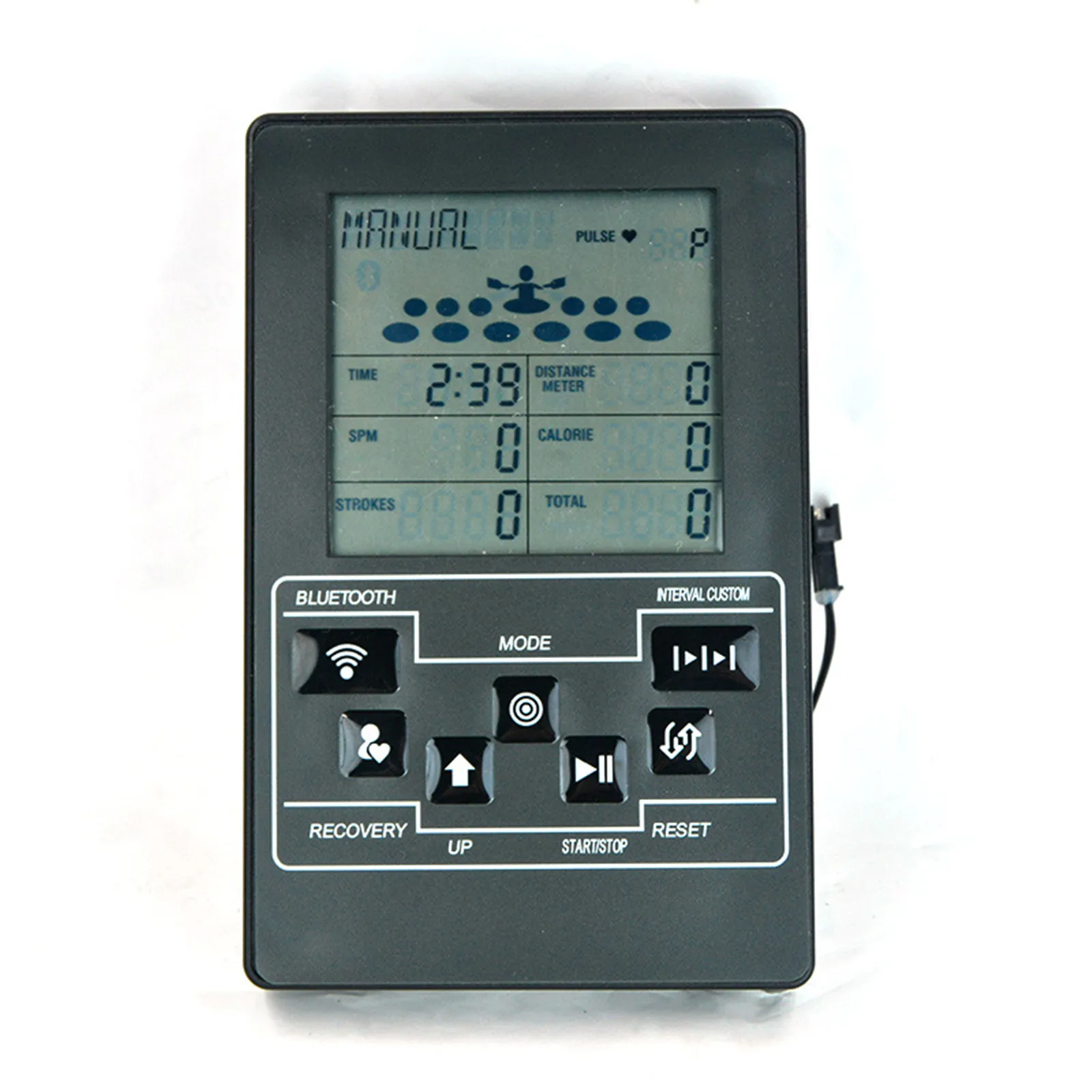 Monitor de máquina de remo, contador de velocímetro con Bluetooth, aplicación, equipo de Fitness, pantalla, reloj electrónico