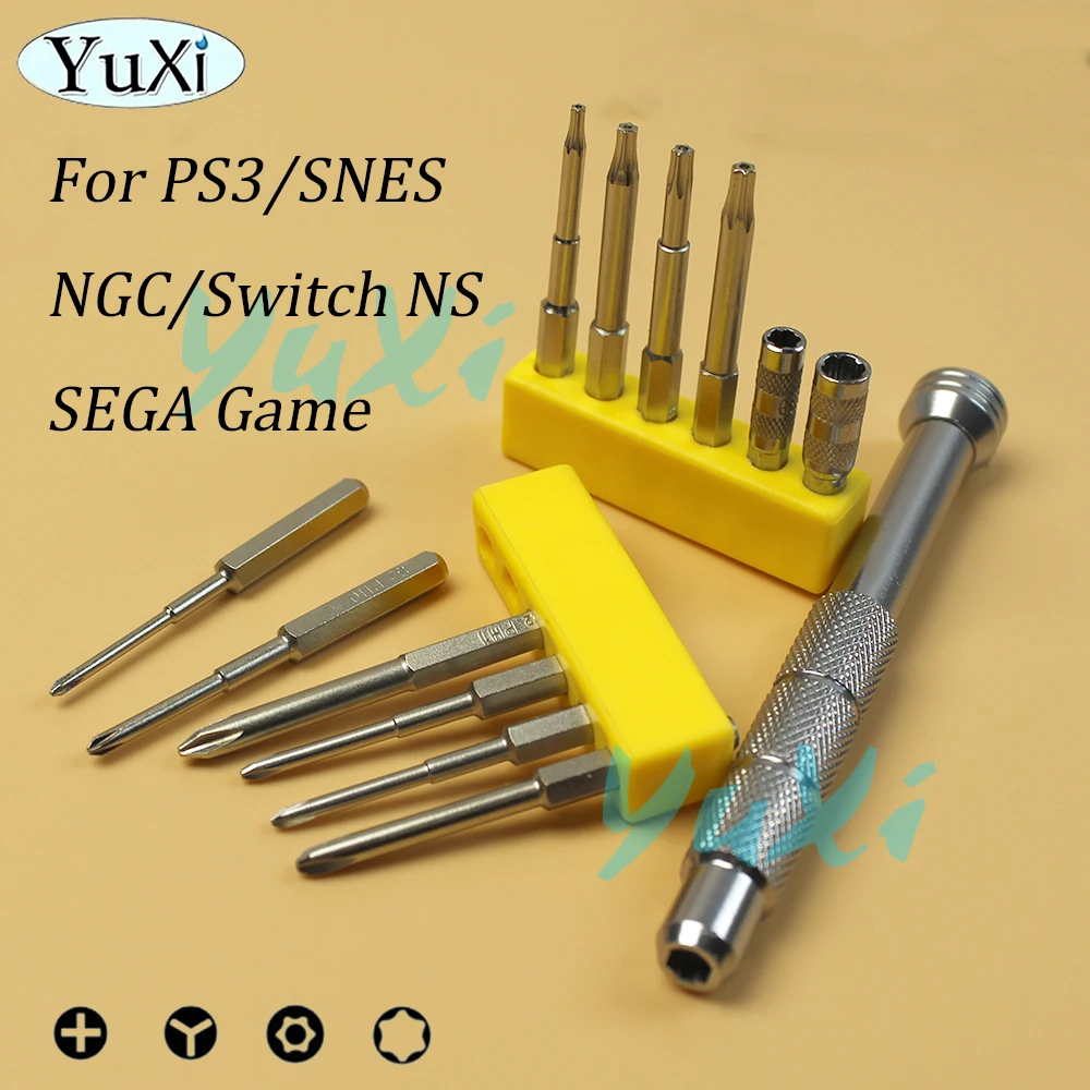 Juego de herramientas de destornillador, Kit de herramientas de reparación de máquinas de juego para PS4, PS3, NES, SNES, 3DS, Wii, GBC, PSP, interruptor, mando, Triwing, 1 Juego - imagen 5