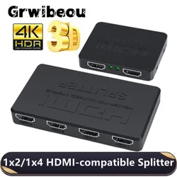 Divisor HDMI 4K 1x4 – Vídeo y Audio Sincronizados para HDTV, DVD