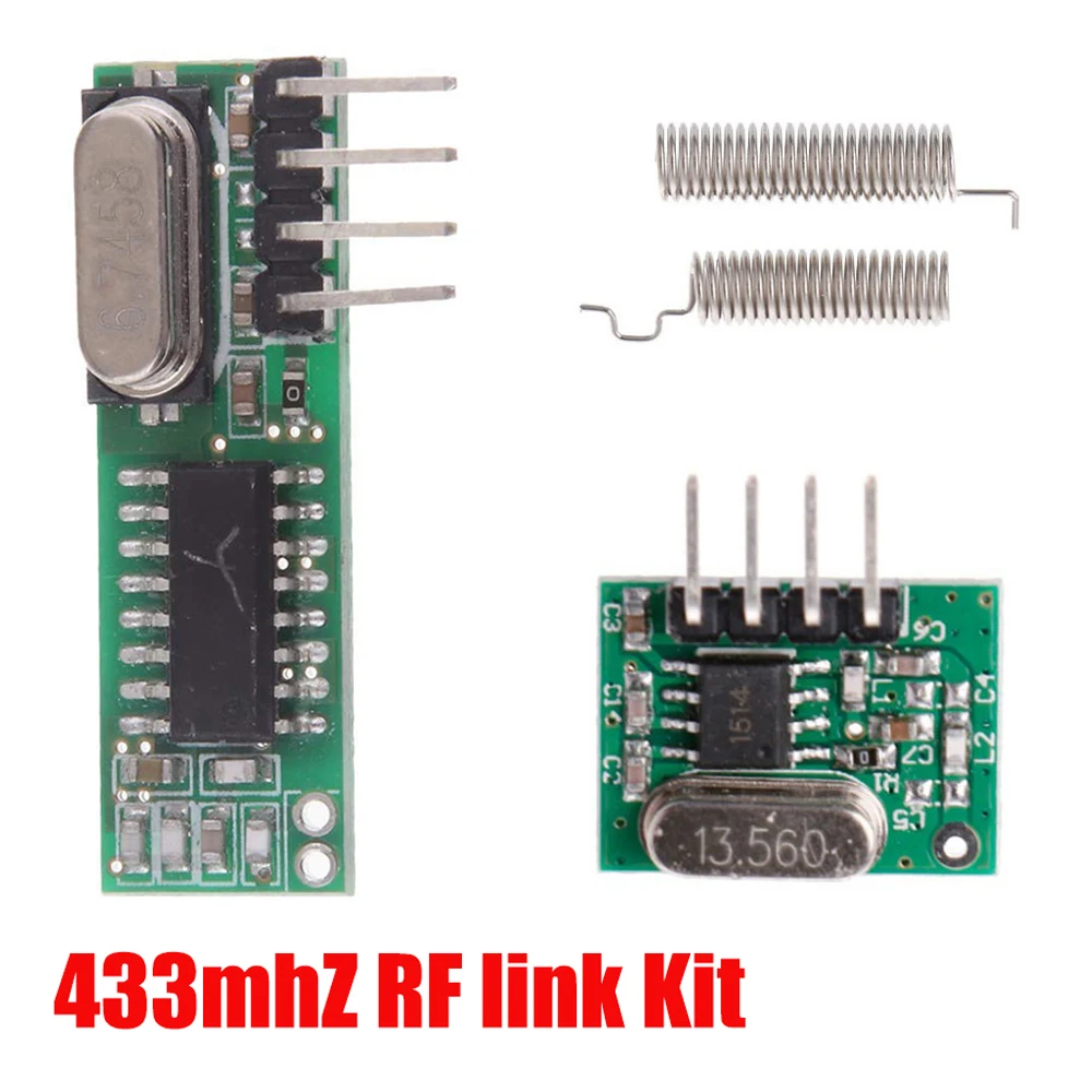 Módulo receptor y transmisor RF superheterodino de 433 Mhz para módulo inalámbrico Arduino Kit Diy Control remoto de 433Mhz