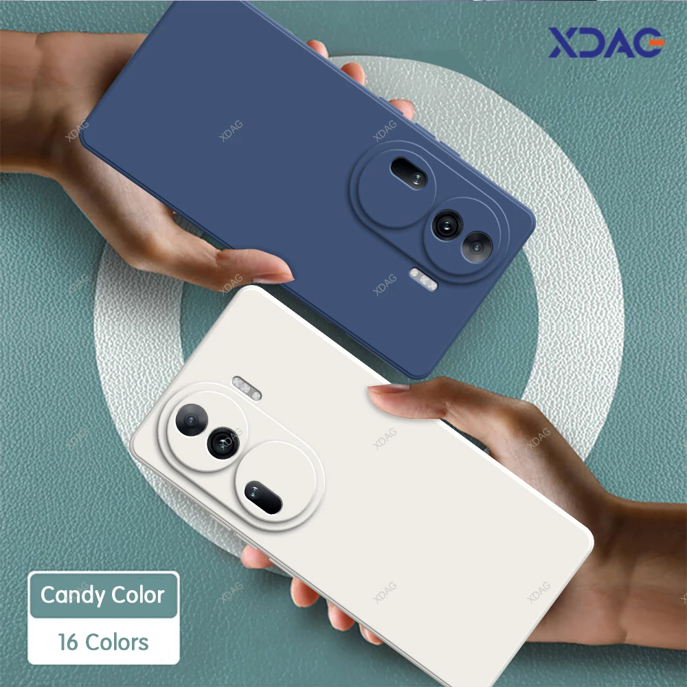 Funda de teléfono cuadrada Simple para OPPO Reno 11 Pro 11Pro 5G China 6,74 "funda trasera de lujo de caramelo flocado interno de silicona suave y fluido - imagen 2